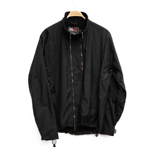 RLX Ralph Lauren Mens XL Tech Performance Jacket Black Nylon Wool Cashmere Italy - Picture 9 of 12